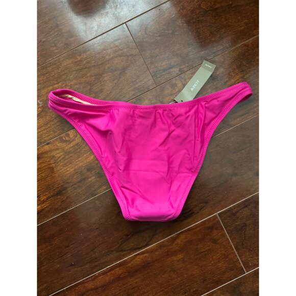 J.Crew Heritage 1989 High Leg Bikini Bottom Classic High Cut Hot Pink Fuchsia NE - Picture 4 of 5